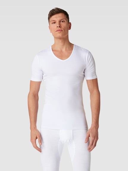 GÖTZBURG 1889 Unterhemd mit V-Ausschnitt Modell 'COMFORTCOTTON' Weiss 4