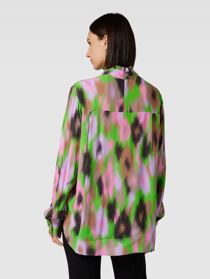 Essentiel Antwerp Blouseshirt van viscose met all-over motief Neon groen - 5