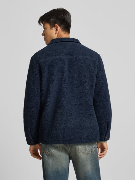 Superdry Regular Fit Hemdjacke aus Fleece Marine 5