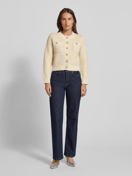 SUNCOO PARIS Regular Fit Strickjacke mit Woll-Anteil Modell 'GABOR' Offwhite 1