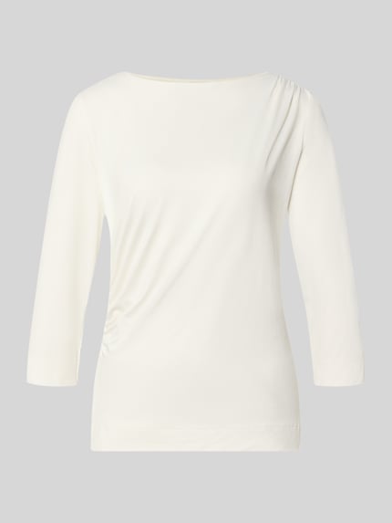 s.Oliver BLACK LABEL Regular Fit T-Shirt mit U-Boot-Ausschnitt Weiss 2