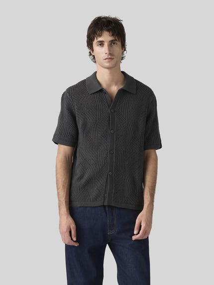 Levi's® Regular Fit Kurzarmhemd aus reiner Baumwolle Black 4