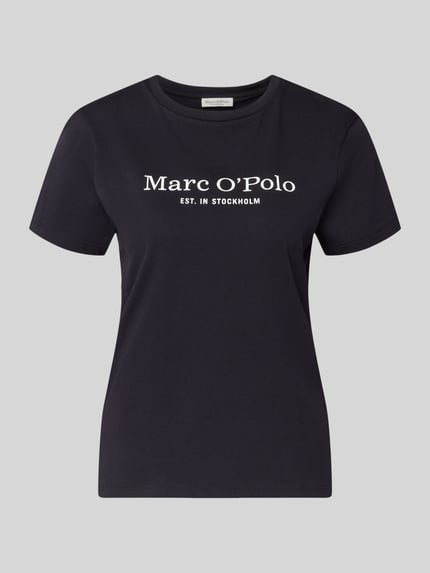 Marc O'Polo Regular Fit T-Shirt aus reiner Baumwolle Marine 2