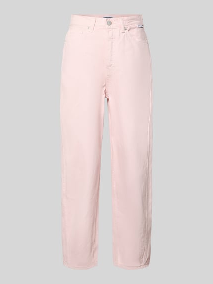 Produktfoto, lichtroze Barrel Jeans aus reiner Baumwolle Modell 'BAARLY' van Armedangels voor dames, katoenstructuur zichtbaar