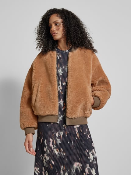 Jake*s Casual Regular Fit Blouson mit Stehkragen und Eingrifftaschen Schlamm 6
