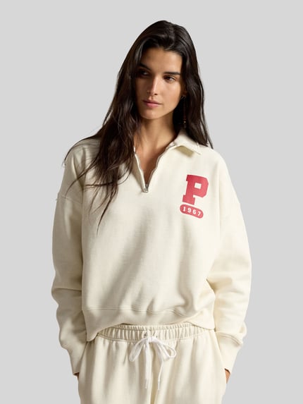 Polo Ralph Lauren Loose Fit Sweatshirt aus Baumwoll-Mix Offwhite 4