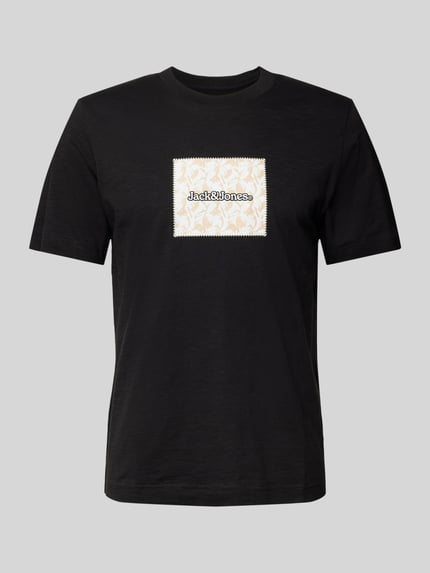 JACK & JONES T-shirt z nadrukiem z logo model ‘SPLIT’ Czarny 2