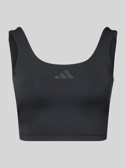 Crop Top mit Label-Print Shop The Look MANNEQUINE