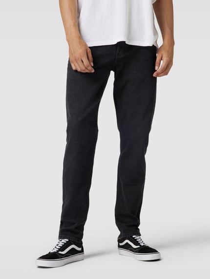 Calvin Klein Jeans Slim Fit Jeans mit Label-Details Black 4