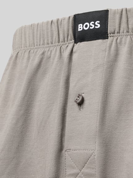 Produktfoto, graue Regular Fit Boxershorts aus Baumwoll-Mix Modell '2P JERSEY BOXER' von BOSS, glatter Baumwoll-Jersey, Herren