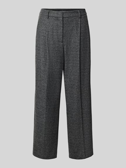 Produktfoto, Straight Fit Hose mit Viskose-Woll-Anteil von Luisa Cerano, elastyczna mieszanka materiałów, Kanty, zapięcie na haftkę i zamek błyskawiczny, szerokość w rozmiarze 36: 39 cm, długość wewnętrzna nogawki w rozmiarze 36: 70 cm