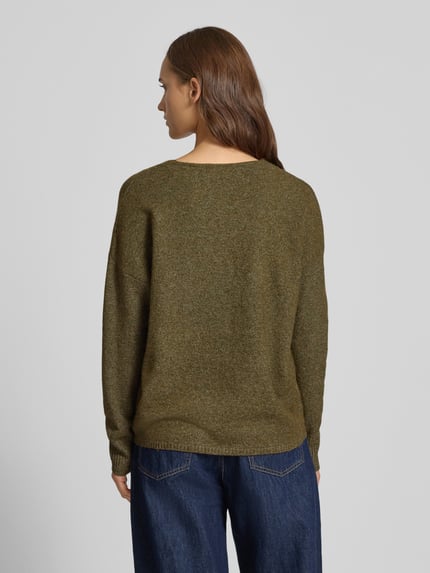 ONLY Regular Fit Pullover mit V-Ausschnitt Modell 'RICA LIFE' Mittelbraun Mel 5