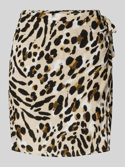 ICHI Wikkelrok met strikdetail, model 'MARRAKECH' Beige - 2