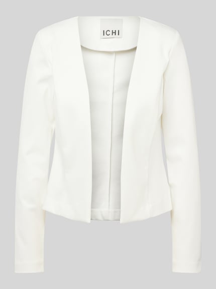 ICHI Regular fit blazer met opengewerkte voorkant, model 'KATE' Wit - 2