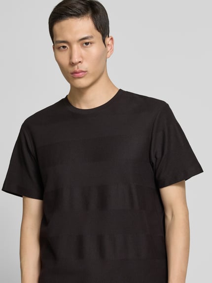 JOOP! JEANS T-Shirt mit Strukturmuster Modell 'Ismet' Black 3
