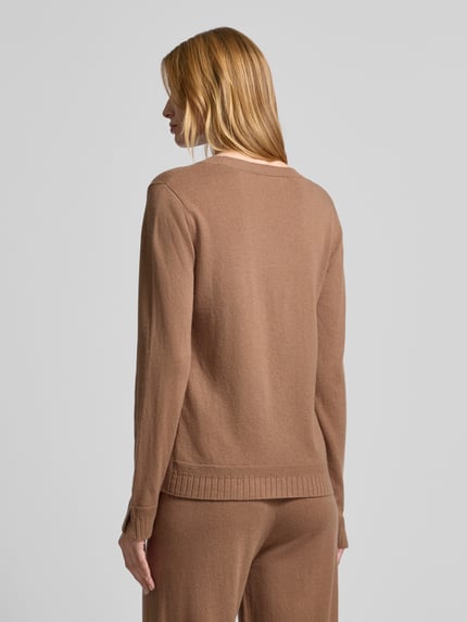 Liu Jo Sport Gebreide pullover met labelstitching Cognac - 5