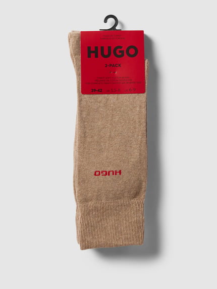HUGO Socken mit Label-Detail im 2er-Pack Mittelbraun 3