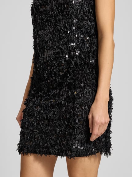 VILA Minikleid mit Pailletten Modell 'ELIN' Black 3