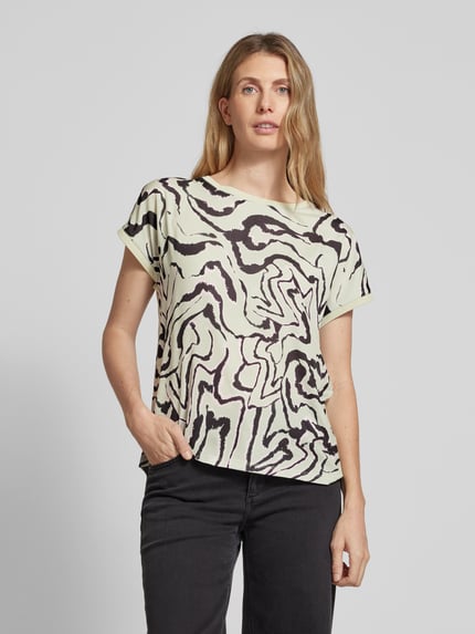 b.young T-Shirt aus Viskose-Mix mit Rundhalsausschnitt Modell 'Panya' Gruen 4