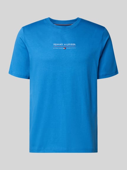 Tommy Hilfiger t-shirt o kroju regular fit z czystej bawełny Królewski niebieski 2