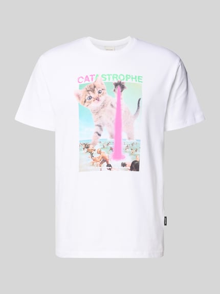 Dedicated T-Shirt mit Motiv-Print Weiss 2