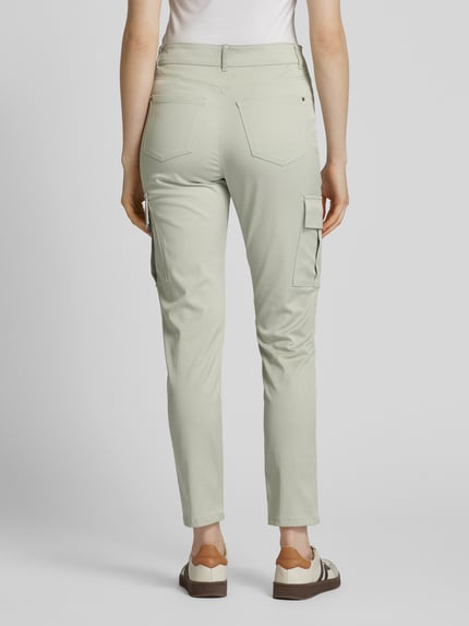 Christian Berg Woman Skinny fit cargobroek met riemlussen Rietgroen - 5