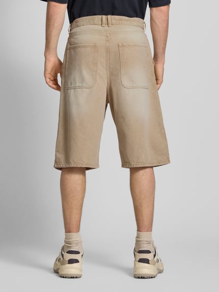 REVIEW Loose fit korte jeans in used-look Zand - 5