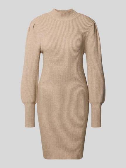 ONLY Sukienka o kroju comfort fit z dzianiny z mieszanki wiskozy model ‘KATIA’ Beżowy melanż 2