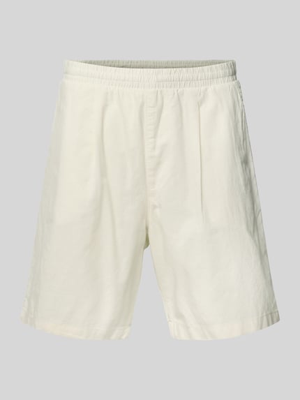 REVIEW Loose Fit Shorts aus Baumwoll-Leinen-Mix Beige 2