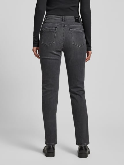 Brax Slim fit jeans in used-look, model 'MARY THERMO' Donkergrijs - 5