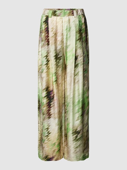 Raffaello Rossi Stoffhose aus Viskose mit Allover-Muster Gruen 2