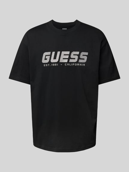 GUESS Activewear T-Shirt mit Label-Print Modell 'SURON' BLACK 2