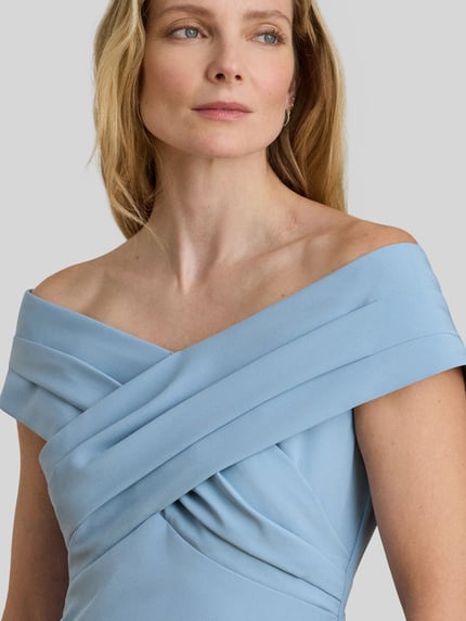 Lauren Ralph Lauren Abendkleid aus Crêpe Hellblau 3