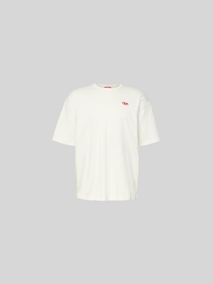 Diesel T-Shirt mit Label-Stitching Weiss 2