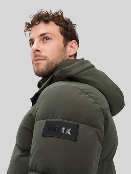 Brax Puffer Coat mit Kapuze Oliv 3