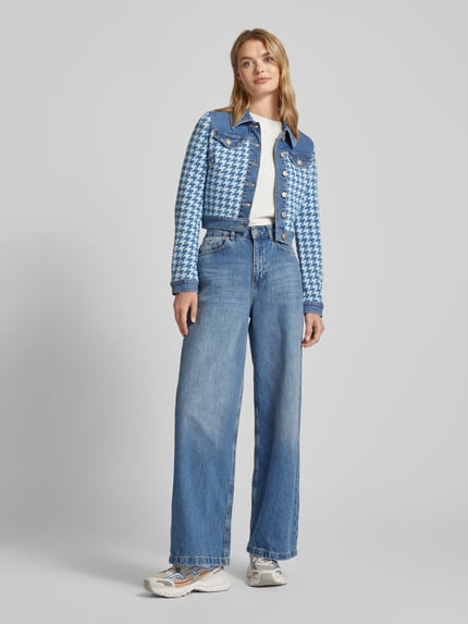 GUESS Jeansjack met pied-de-poule-motief Jeansblauw - 1