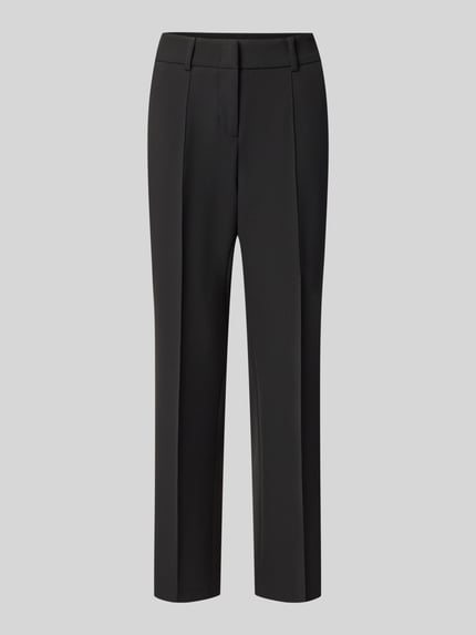 Produktfoto, schwarze Regular Fit Schmale Hose mit Viskose-Baumwoll-Anteil Modell 'FARAH' von CAMBIO, Damen Schmale Hose, glatte Textur