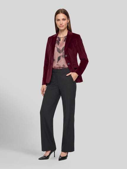 Betty Barclay Regular Fit Longline Blazer mit Zierknöpfen Bordeaux 1