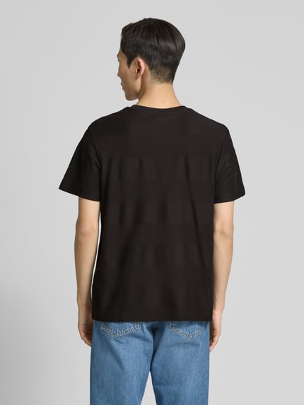 JOOP! JEANS T-Shirt mit Strukturmuster Modell 'Ismet' Black 5