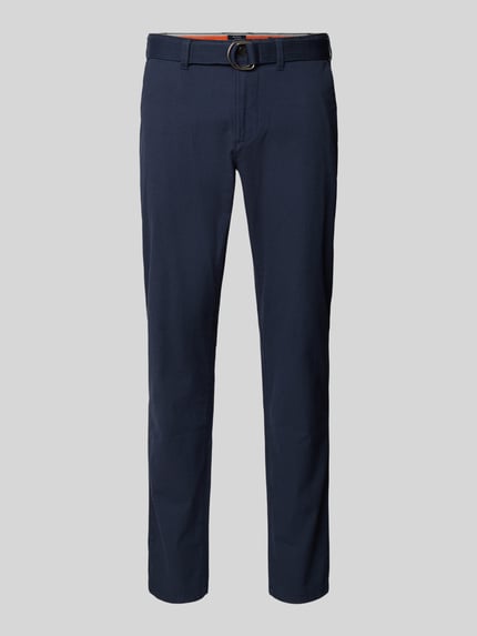 MCNEAL slim fit stoffen broek met Franse steekzakken Marineblauw - 2