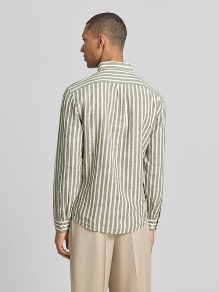 Lindbergh Relaxed Fit Freizeithemd mit Button-Down-Kragen Oliv 5