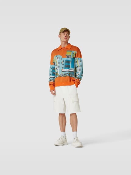Billionaire Boys Club Strickjacke mit Motiv-Print Orange 1