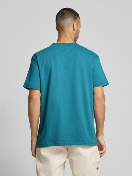 Tommy Jeans T-Shirt mit Label-Stitching Petrol 5
