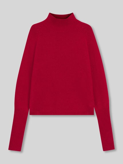 HUGO Relaxed Fit Strickpullover aus Woll-Mix mit Alpaka Modell 'SURPIO' Rot 2