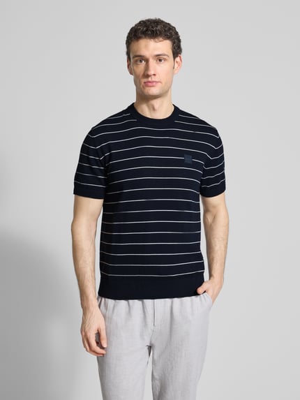BOSS Orange Regular Fit T-Shirt aus Baumwoll-Kaschmir-Mix Modell 'KANACHO' Marine 4