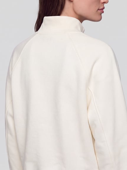 Tommy Hilfiger Sweatshirt mit Half Zip Troyerkragen Hellgelb 3