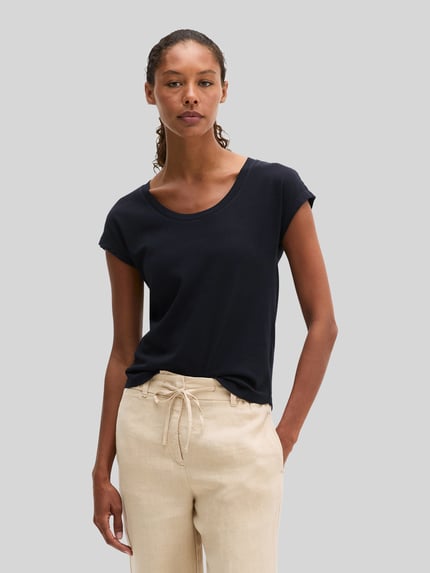 Marc O'Polo Regular Fit T-Shirt aus reiner Baumwolle Marine 4