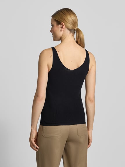 VERO MODA Regular Fit Strick-Top aus Viskose-Mix Modell 'NEWLEX' Black 5