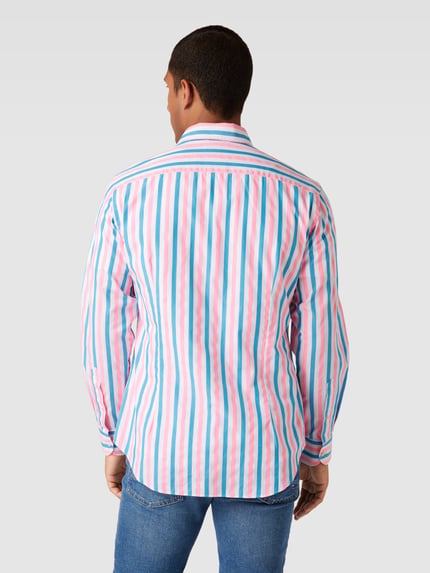 MC2 Saint Barth Regular Fit Freizeithemd mit Streifenmuster Modell 'PAMPLONA' Blau 5