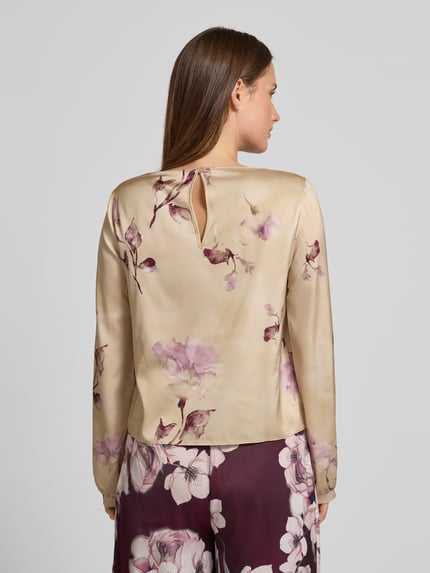 Rinascimento Blouseshirt met ronde hals Zand - 5
